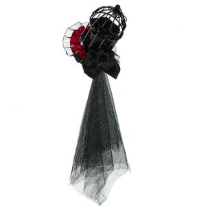 Quấn đầu lông chim với cơ chế buộc chặt Kẹp Tóc Hoa Hồng Nhân Tạo và an toàn