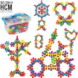 [MỚI - 200 và 400 PCS] Đồ chơi xếp hình lắp ghép hoa mai 3D xoay chiều cho bé thích lắp ráp bông tuyết đồ chơi giáo dục