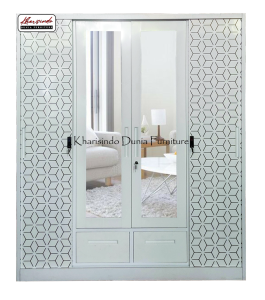 Lemari Pakaian 4 Pintu Laci / Lemari Baju / SLSW - 066 - 067 - 068 - 069 / FULL BESI