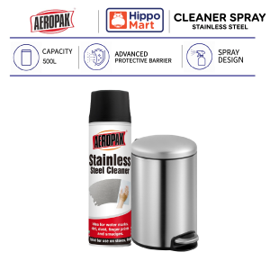 AEROPAK | Stainless Steel Cleaner Spray | 500ml | Fridge Oven Stove Polish | Remove Watermarks Fingerprints Smudges