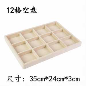 Shopclassyhome super Extra Large velvet jewelry tray stackable display tray for earrings necklaces and rings for jewelry drawer organizer