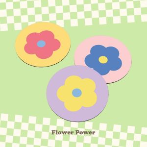 Coaster Tatakan Gelas Tatakan Minuman Wooden Coaster Motif Bunga Spring Summer Flower