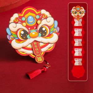 WENSH Foldable Folding Red Envelope Cartoon Traditional Horse Year Money Envelope Practical Blessing Words Money Packets Year Of The Horse