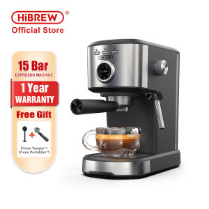 HiBREW เครื่องชงกาแฟกึ่งอัตโนมัติพร้อมจอแสดงอุณหภูมิ 15Bar พาร์มีซีตม์แรง และใช้งานง่าย H5A
