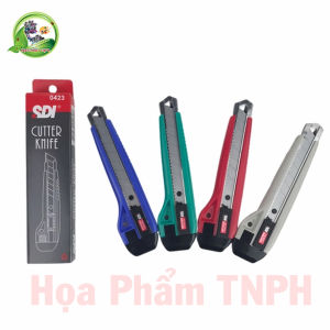 Dao Rọc Giấy Loại Lớn Lưỡi 18 mm Kích Thước Dài 16 cm x 4 cm Chính Hãng SDI Kèm Thêm 1 Lưỡi Cắt Cutter Knife Vật Dụng Đa Năng Cắt Trổ Deal Bìa Cứng