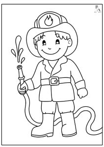 kertas gambar mewarnai anak A4 (PROFESI)