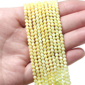 ลูกปัดเปลือกหอยน้ำจืดหลากสี3มม. ลูกปัดมุกหลากสีสำหรับสร้อยข้อมือสร้อยคอเครื่องประดับทำเครื่องเพชร DIY