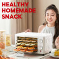 【2 Year Warranty】Food Dehydrator Machine Maker Dried Food Dehydrating Preserver Machine Fruit Meat Vegetables Herb Pet Food Dryer Dog Cat Treats Adjustable Timer Temperature Control w/ Powerful Drying Capacity 10 L 5 Trays COD. 