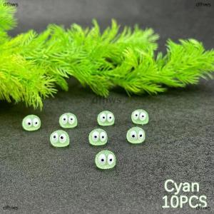[COD] dfhws 10Pcs Luminous Briquettes Elfs Black Ball Sprite Duck Figurine Home Decor Glowing Miniature Fairy Garden Decoration Accessories