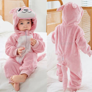 Winter Baby Boys Girls Romper Infant Jumpsuit Newborn Unicorn Hooded Toddler Baby Onesie Overalls Cute Panda Cosplay Costumes