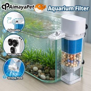 Aquarium Filter Water Pump 6 In 1 Silent Submersible Circulation Aeration Wave Maker