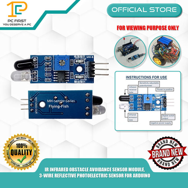 PC FIRST IR INFRARED OBSTACLE AVOIDANCE SENSOR MODULE, 3-WIRE ...