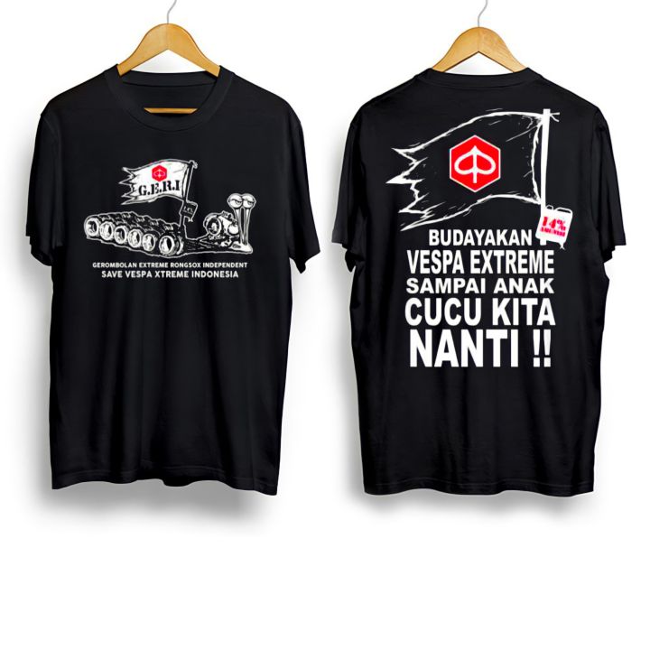 TheSECOND T-SHIRT KAOS SCOOTER VESPA EXTREME INDEPENDENT-KAOS