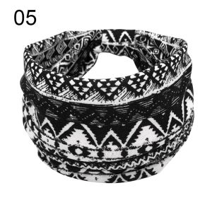 GS Fashion Turban Sweat-absorbent Elastic Women Boho Hairband Wide-brim Headband Sports Headwear Yoga Hair Band