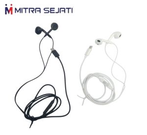EXCELLENCE Handsfree Stereo Kiwi Type-C Earphone Headset Handphone Hitam Kualitas Suara Jernih Kompatibel Android iPhone Type C