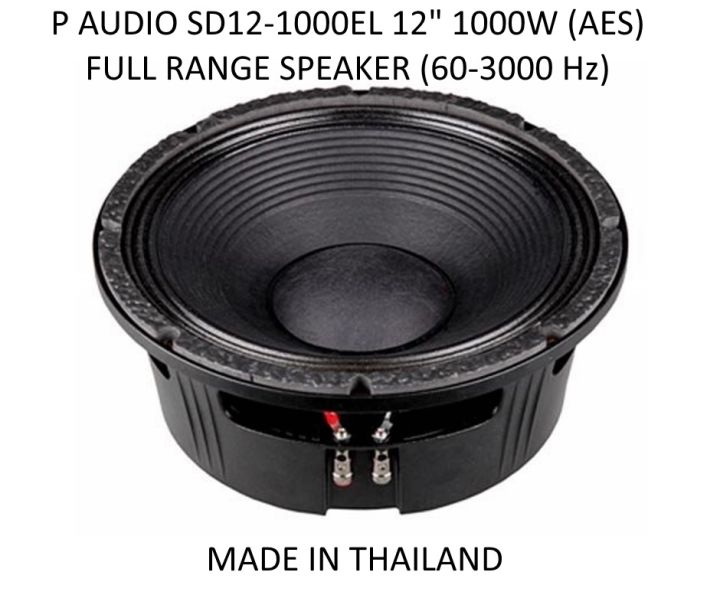 P Audio SD12-1000EL 12 Inch 1000W (AES) Full Range Speaker Cast