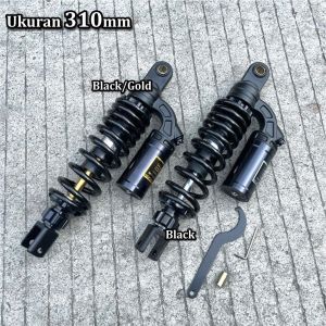 SHOCKBREAKER MOTOR SINGLE  EVO TABUNG ATAS 330MM / 310MM BLACK SEREIS MONOSHOCK SINGLE SHOCK TABUNG HANYA VARIASI ORIGINAL MOSCOW PLUG N PLAY ( PNP ) SHOCK BELAKANG MATIC SINGLE MIO XEON FINO SCOOPY BEAT VARIO BEAT FI SCOOPY FI XRIDE LEXI FAZZIO STYLO
