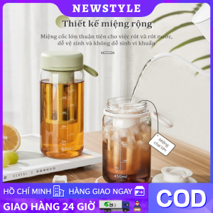 [Giá siêu thấp] Bình pha cold brew 600ml nhựa cao cấp Bình ủ trà cold brew Có bộ lọc dễ dàng tháo rời