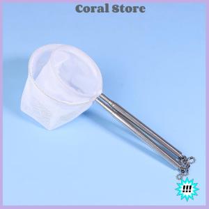 【Coral】💖【HOT SALE】🎈🎈 1pc AquariumFish Fishing Net Stainless Steel Retractable Small Shrimp Fishing Nets Fish Shrimp Tank Aquarium Accessories