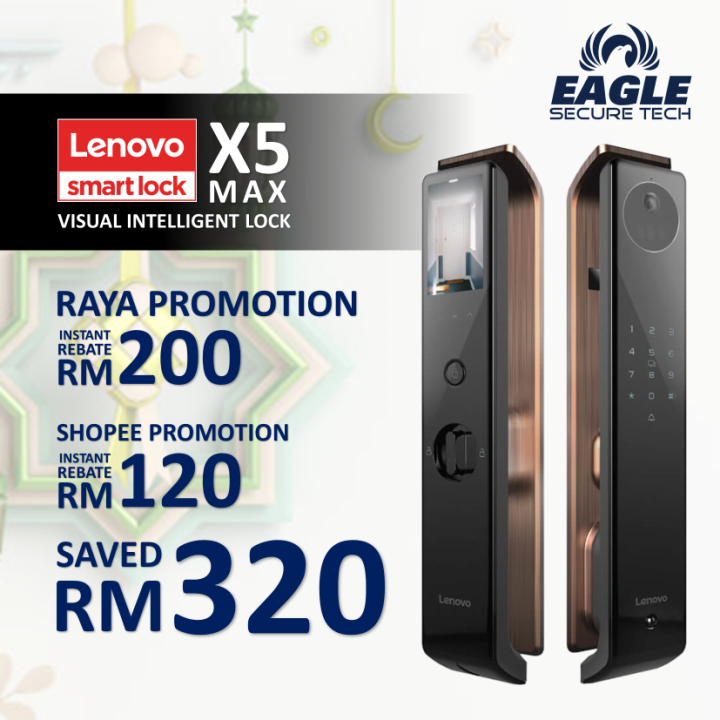 Lenovo Smart Lock X5 Max Visual Intelligent Lock Lazada