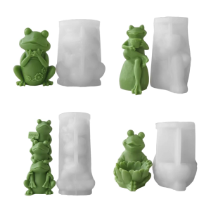 Cartoon Animal Molds Ornament Molds 3D Frogs Silicone Mould Plasters Molds Casting Molds Epoxy Resin Molds