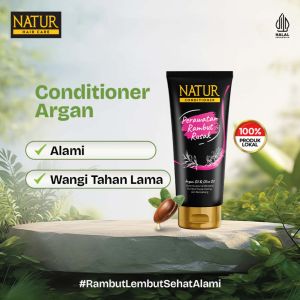NATUR Hair Conditioner 165ml - Olive Oil & Aloe Vera | Ginseng & Olive Oil | Moringa Oleifera & Sweet Almond