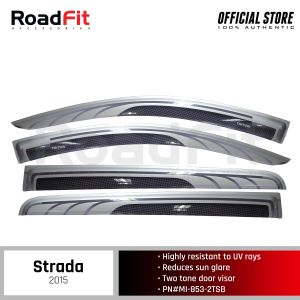 TXR Door Visors For Mitsubishi Strada TritonTwo-Tone Finish2PCSRain Visors/Gutters