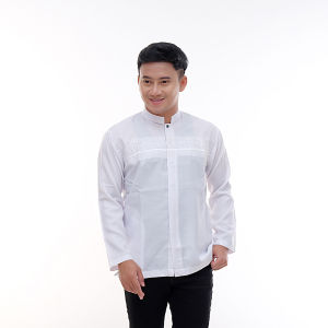 Baju koko bordir lengan panjang bahan katun new series