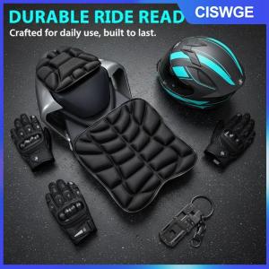 CISWGE 2 cái bộ xe máy phù hợp cho ghế Pad 3D thoải mái Gel đệm phù hợp cho ghế thoáng khí phổ sốc hấp thụ phù hợp cho ghế Bìa
