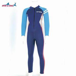 Kids Wetsuit For Boys Girls Toddlers 2.5mm Front Zipper Full Body Wetsuits Back Zip Full Wet Suits Neoprene Thermal Swimsuits