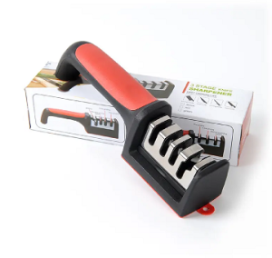 3 Stages Type Quick Sharpening Tool Non-slip Base Handheld Multifunction Knife Sharpener