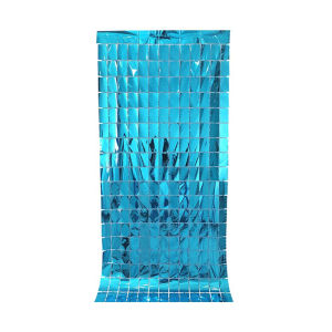 2m Square Curtain Tinsel Anniversary Wedding Valentine Day Decoration High End Square Foil Curtain