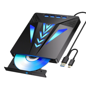 Bên Ngoài Ổ Đĩa Cho Máy Tính Xách Tay 6 Trong 1 xách tay USB Máy Nghe Nhạc Đĩa Bên Ngoài ổ đĩa Với Khe Cắm 3 USB2.0 1 USB3.0 Cổng