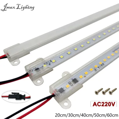 Jmax 72LEDs Led Bar Light AC220V High Brightness Backlight for Kitchen Light SMD2835 Led Bar 220v led Rigid Light strip profile 8W 60cm 50cm 40cm 30cm