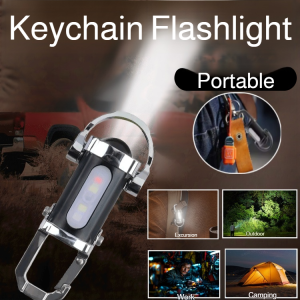 ⚡ Keychain Flashlight ⚡ Compact & Bright for Emergencies Portable Charging Treasure Keychain Flashlight Outdoor Waterproof Multifunction充电宝钥匙扣手电筒