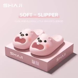 [Free Shipping] 2026 New Little Beaver Slippers For Women Cute Summer Indoor Home Non-Slip Thick-Soled Sandals For Women