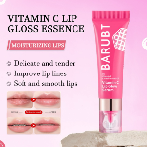 Vitamin C Lip Glow Serum Colorless Transparent Moisturizing Lip Balm Mirror Lip Glaze Repair Cracked Prevent Chapped Brightens and Smoothen