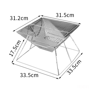 [Free Gift][Msia Stock] Campingmoon MT-2 MT-3 Stainless Steel Foldable BBQ Set Outdoor - Portable Outdoor Camping Stove Barbeque Grill Set Pembakar BBQ Grill (Free Storage Bag)