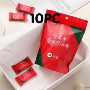 10 PC Disposable Towel  Compressed Towel  Travel Pack Face Towel