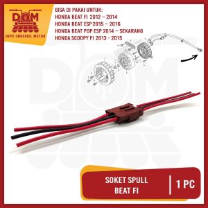 Soket Spull Beat Fi (PSP) Socket Sambungan Kabel 3 Pin + Lawan Spul ACG ECM Beat Esp