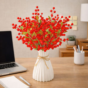 Set vật liệu tự làm lọ hoa 12 cành trang trí hoa nhựa pha lê handmade S1080