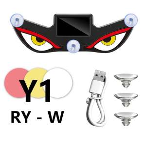 Car Cool EYE Ambient Light Solar Powered Breathing Neon Light Car Decoration Lamp Side Rear Windshield Car Accessories 汽车动态恶魔之眼