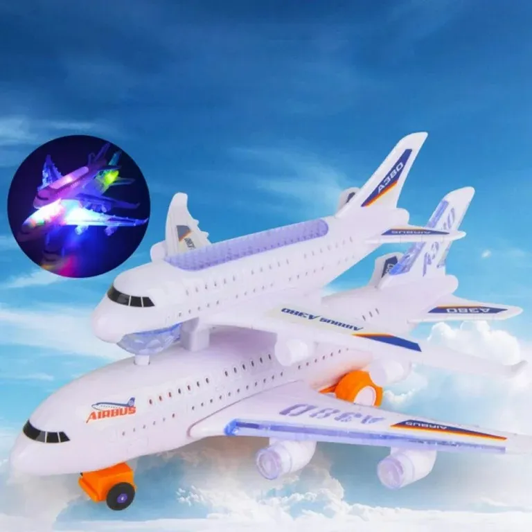 Bump and Go Action Airbus A380 Model Airplane Toy