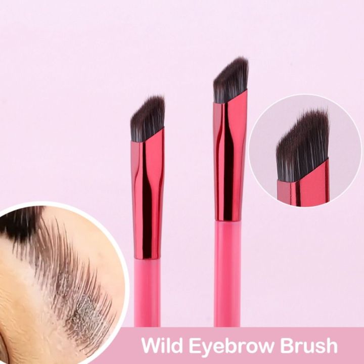 WENTIVV Angled Ultra-fine Cosmetric Eyeshadow Concealer Brush Square Women Hairline Drawing Brush Pen Makeup Brush Eyebrow Pencil Wild Eyebrow Brush