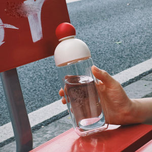 Double-Layer Borosilicate Glass Cup Red Nose Design Heat-Insulated Creative Gift Mug