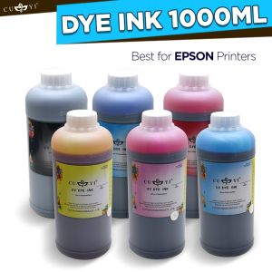 QUAFF CUYI UV Dye Ink 1000ML untuk Printer EPSON (6 Warna) || Hitam Kuning Magenta Cyan LC LM