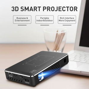 2025 Outdoor mobile portable mini DLP projector with apps LED smart tv box wireless connection 4K video movie decoding android phone tablet intelligent screen bluetooth 3D battery laptop projection
