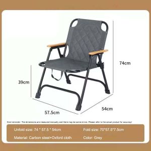 JYHOME【Buy 1 Take 1】New Portable Folding Chair Ergonomic High-Back Fishing chair Beach chair Moon chair with Armrest