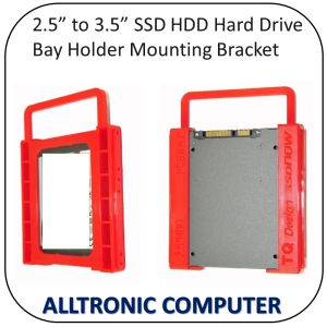 (Buy1 Get1 Free) 2.5 Inch SSD HDD to 3.5 Inch Mounting Adapter Bracket Dock SCREWLESS  Hard Drive Holder for PC Desktop Plastic