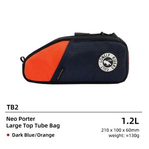 ULAC Bicycle Frame Bag MTB Bike Top Tube Bag High Quality Durable Fabric 1.2L Capacity Ultralight Cycling Bag Side Pocket